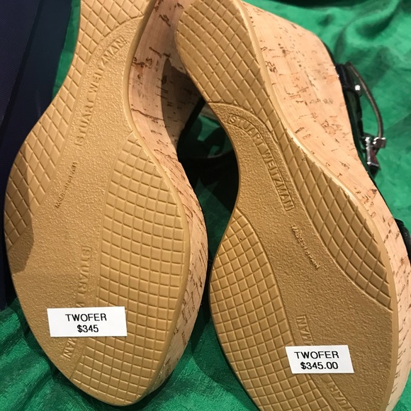 Stuart Weitzman Blk Patent Wedge Sandals “Twofer” - Picture 7 of 9